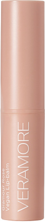 Бальзам для губ пигментированный VERAMORE Glamour Rose Vegan Lip-Balm, 4,5 г.