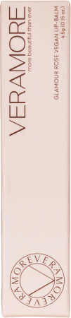 Бальзам для губ пигментированный VERAMORE Glamour Rose Vegan Lip-Balm, 4,5 г.